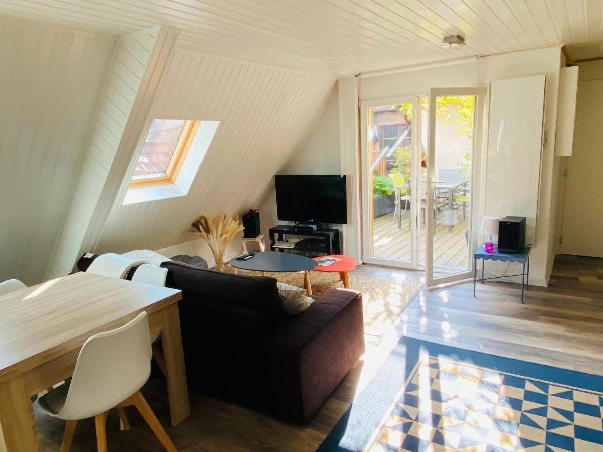 Apartment Joli 2 Pieces, Climatise Avec Terrasse, Vue Sur Les Toits, En Zone Pietonne Haguenau